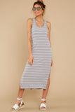 2 The Drizzle Seri Stripe Rib Tank Dress at reddress.com