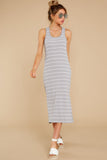 5 The Drizzle Seri Stripe Rib Tank Dress at reddress.com