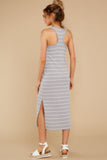 6 The Drizzle Seri Stripe Rib Tank Dress at reddress.com