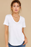 The White V Neck Tee