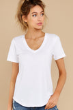 The White V Neck Tee