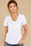 The White V Neck Tee