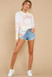 4 Retro Fantasy Daybreak Spiral Tie Dye Hoodie at reddress.com