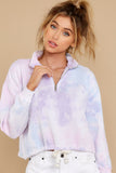 6 Let's Be Real Bubble Berry Tie Dye Crop Pullover at reddress.com