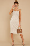 1 Halsey Beige Leopard Print Midi Dress at reddress.com