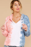 5 Boardwalk Overlook Seashell Pink Multi Tie Dye Hoodie at reddress.com