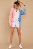 Boardwalk Overlook Seashell Pink Multi Tie Dye Hoodie