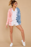 Boardwalk Overlook Seashell Pink Multi Tie Dye Hoodie