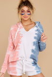 Boardwalk Overlook Seashell Pink Multi Tie Dye Hoodie