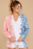 Boardwalk Overlook Seashell Pink Multi Tie Dye Hoodie