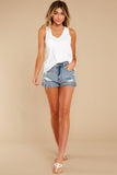 2 The Desert White Sunset Slub Tank at reddress.com