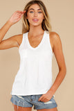 7 The Desert White Sunset Slub Tank at reddress.com