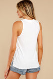 8 The Desert White Sunset Slub Tank at reddress.com