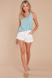 4 The Tile Blue Cotton Slub Scoop Tank at reddress.com