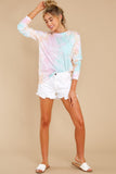 3 Summer In Sav Apricot Multi Tie Dye Top at reddress.com