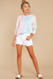 4 Summer In Sav Apricot Multi Tie Dye Top at reddress.com