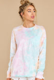 6 Summer In Sav Apricot Multi Tie Dye Top at reddress.com