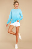 3 Feeling Is Mutual Sea Blue Ombre Top at reddress.com