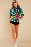 2 New Sensations Black Dynamite Spiral Tie Dye Hoodie at reddress.com