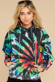 6 New Sensations Black Dynamite Spiral Tie Dye Hoodie at reddress.com