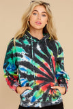 5 New Sensations Black Dynamite Spiral Tie Dye Hoodie at reddress.com